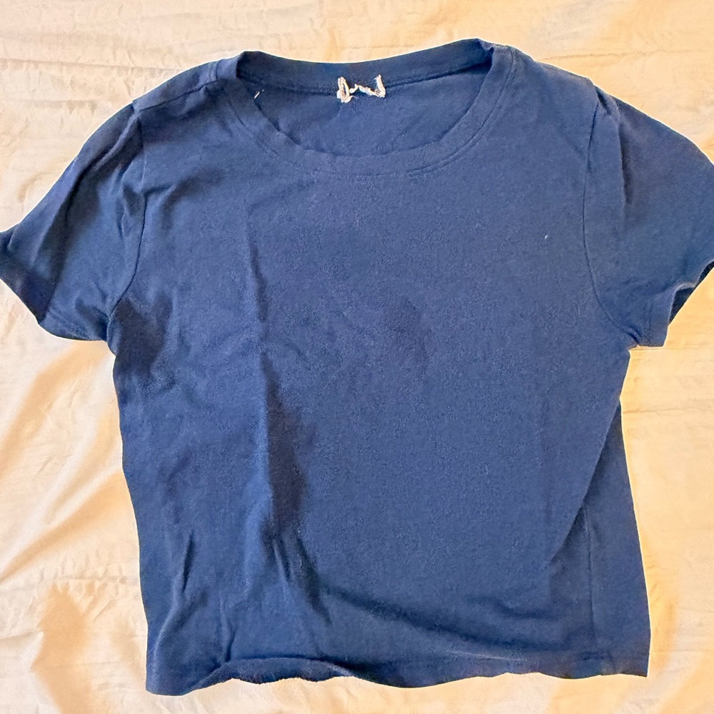 Tilly's Navy Blue Crop Top